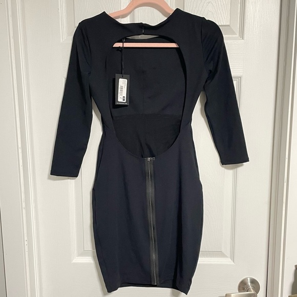 David Lerner Revolve Open Back Bodycon Little black Dress Size S - Picture 3 of 10